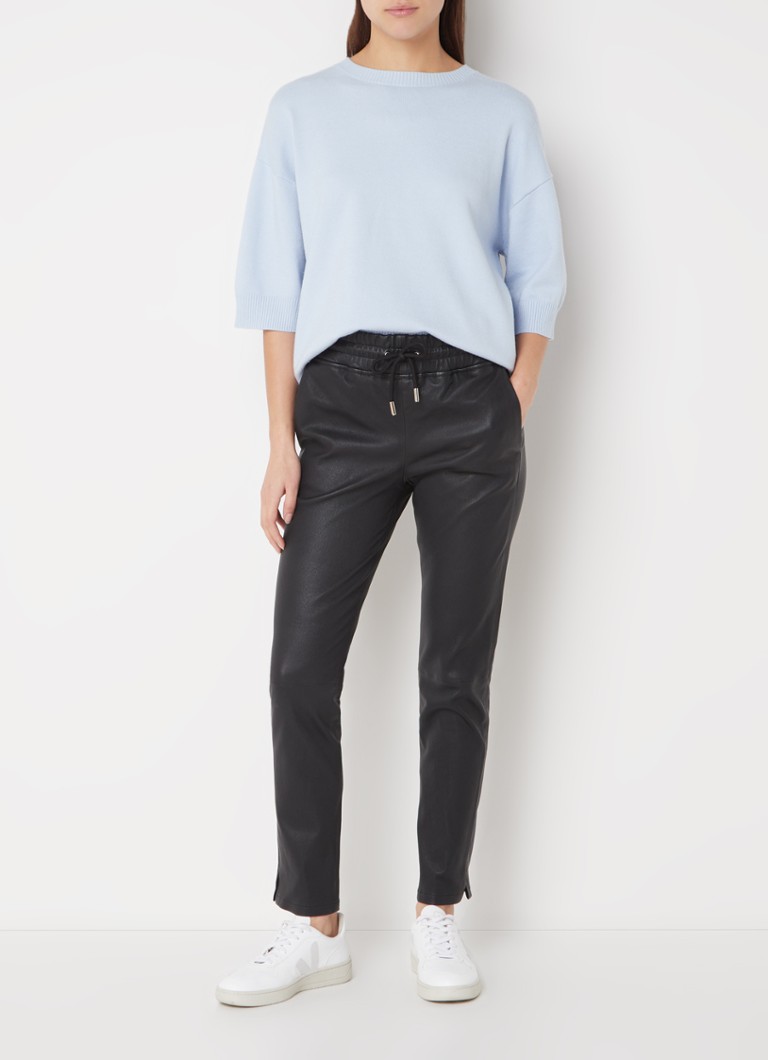STUDIO AR by Arma Nos Naomi mid waist slim fit cropped lambskin trousers