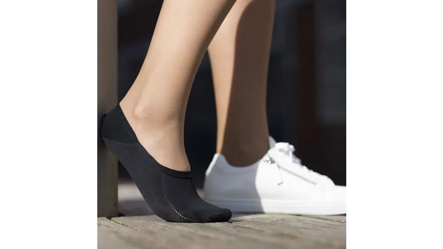 Steps Damen Füßlinge Sneaker Ecocare recycelt Black