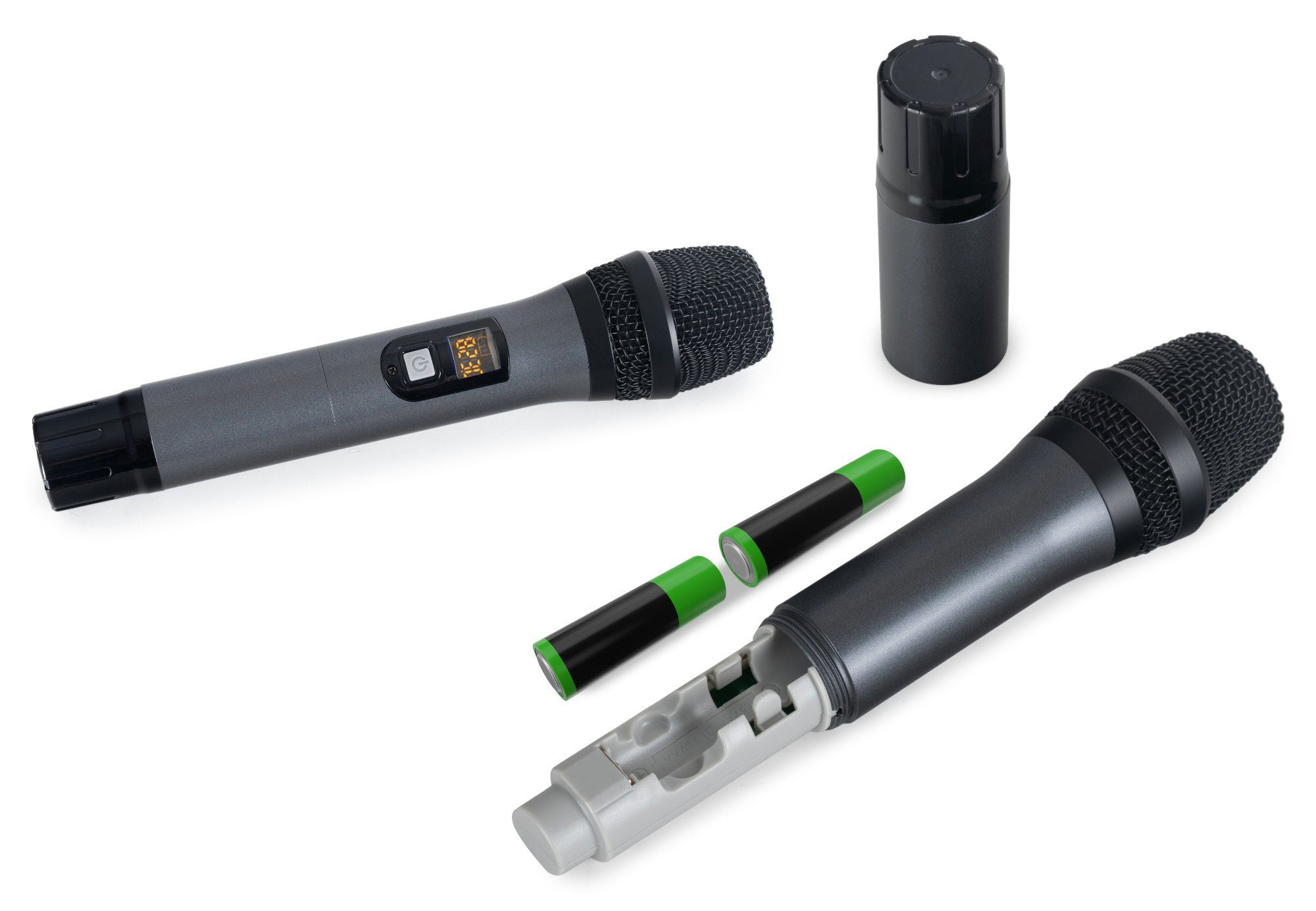 Pronomic Mischpult 8-Kanal-Powermischer 760 Watt RMS-Leistung, (inkl. 2 Funkmikrofone mit integriertem UHF-Empfänger), Bluetooth®/USB-Player/Recorder - Grafischer Equalizer