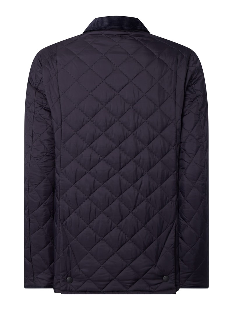 Steppjacke mit Umlegekragen in marineblau