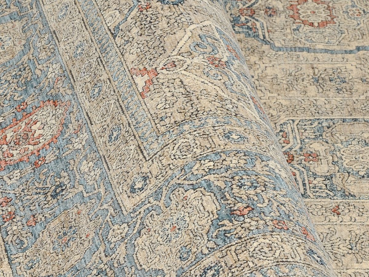 Webteppich Maharaja Hellgrau-Natur 160 x 230 cm