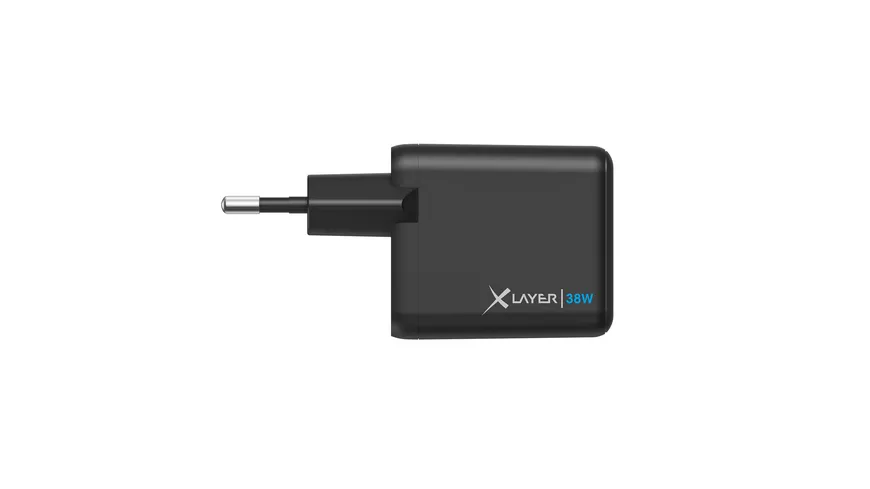 XLayer Universal 38W Powercharger USB Typ C & USB Typ A Black