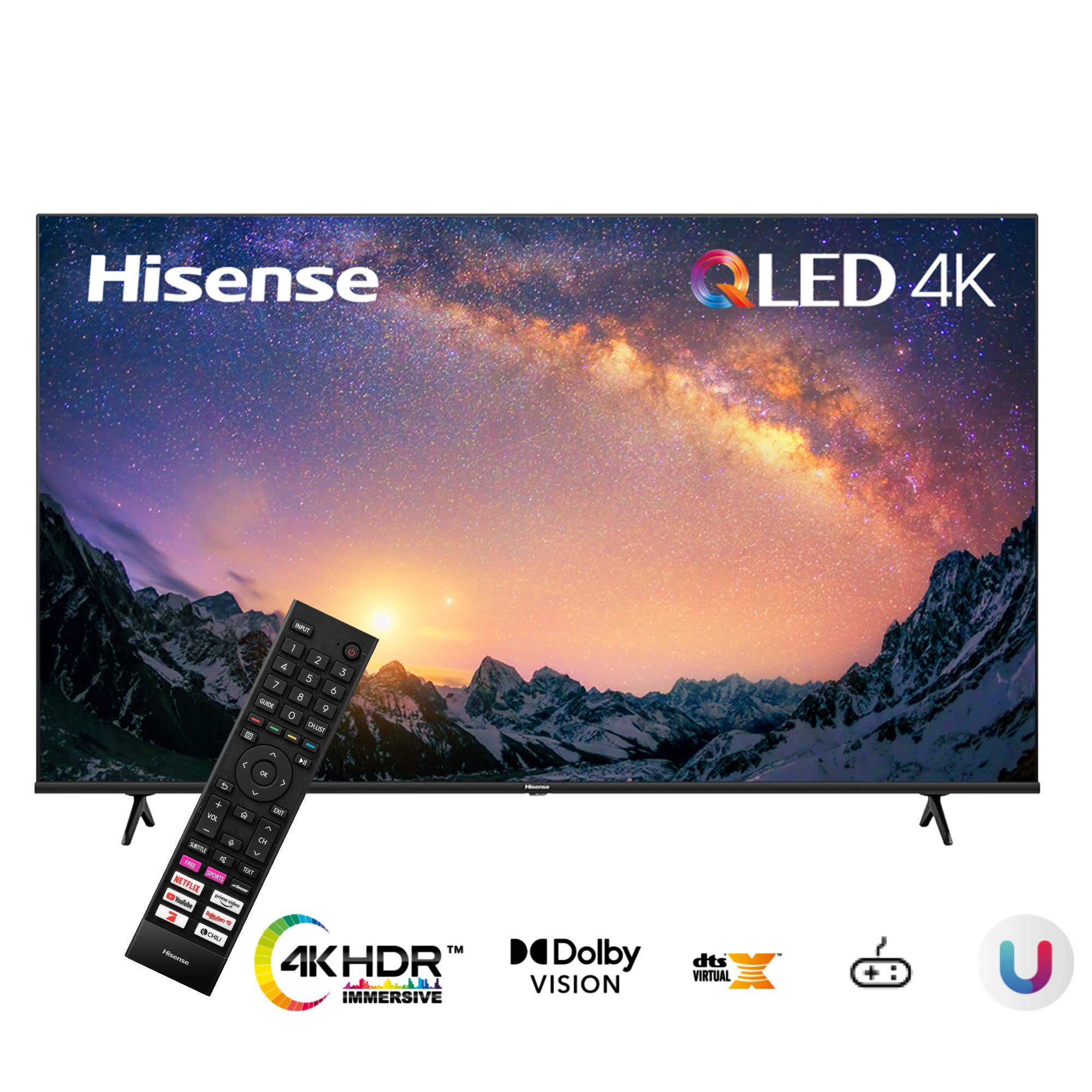 Hisense 43E78HQ QLED-Fernseher (108,00 cm/43 Zoll, 4K Ultra HD, Smart-TV, Benutzerdefinierter Equalizer, HDR, Smart TV)