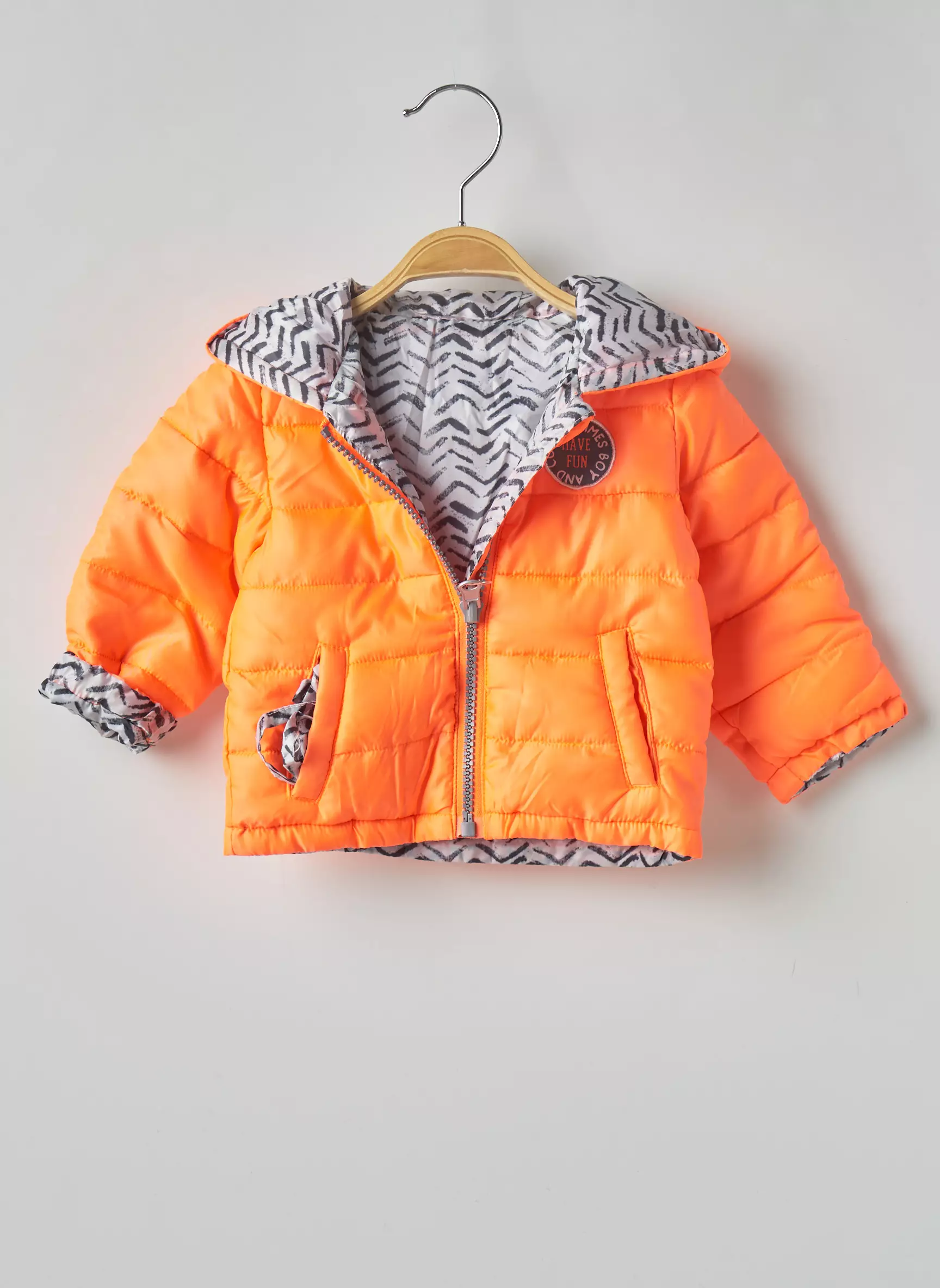 3 Pommes Doudounes Garcon couleur orange