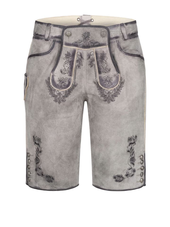 Nübler Lederhose kurz Tiana L in Silber günstig kaufen
