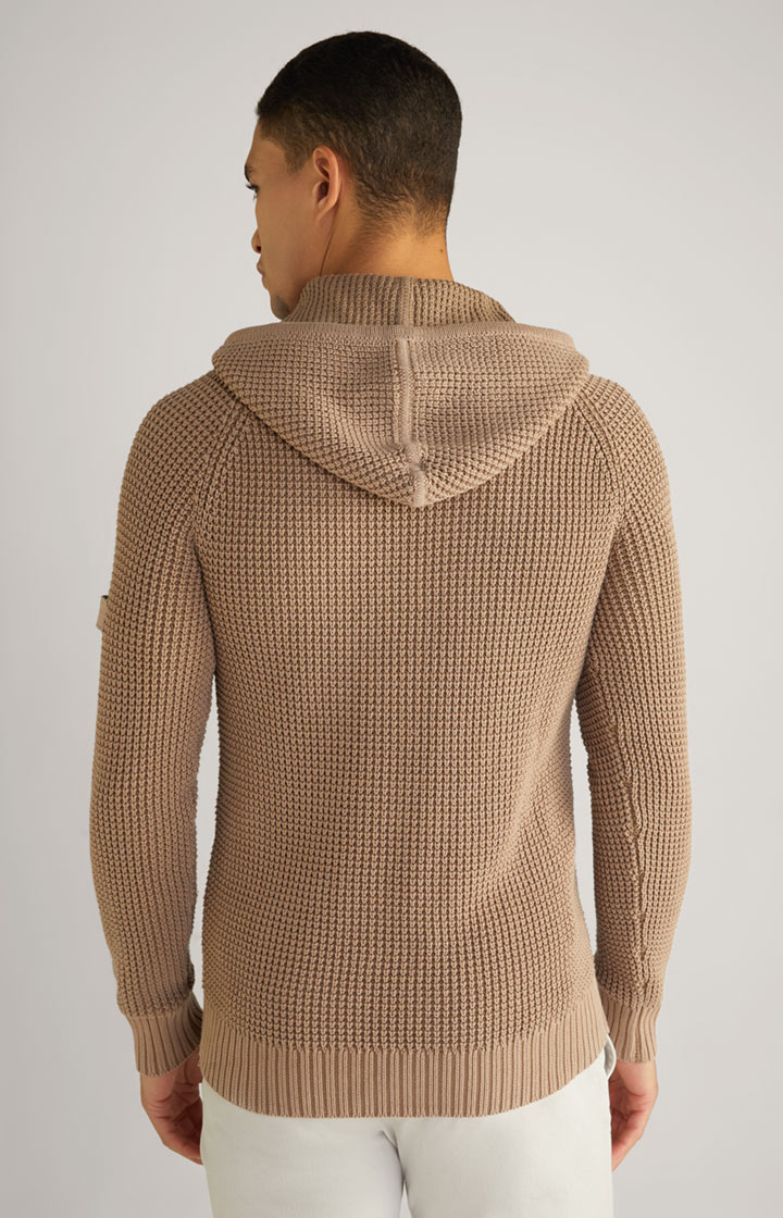 Strick-Hoodie Hoodor in Braun