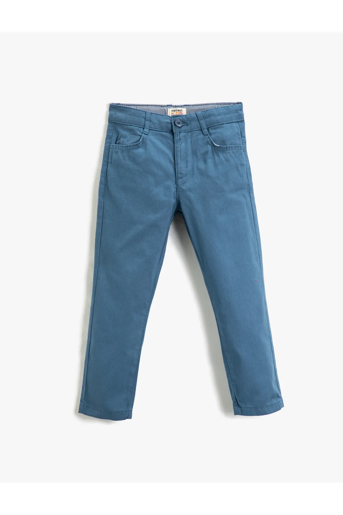 Koton  Chino-Hose mit Taschen, schmale Passform, Baumwolle, verstellbarer Gummibund