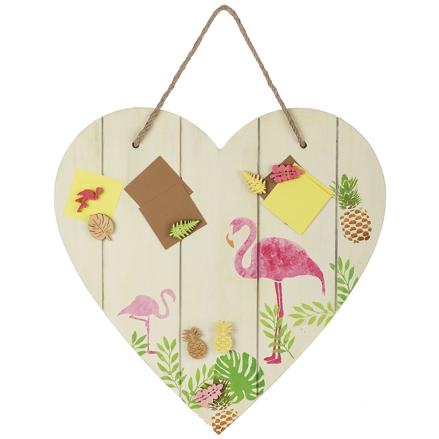 Herzen mit Aufhänger aus Holz, 40 cm und 30 cm, 2 Stück