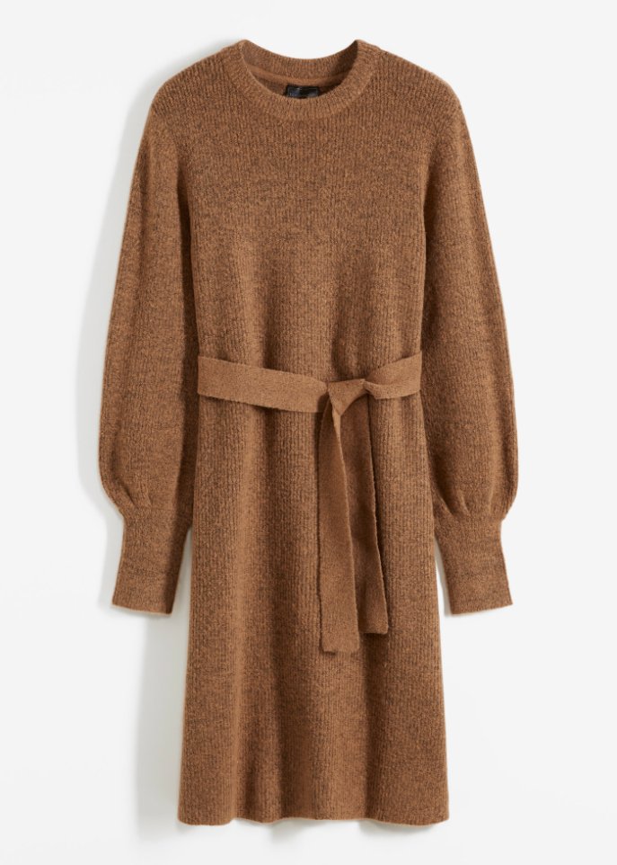 Strickkleid mit Ballonärmeln