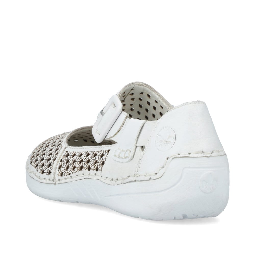 Rieker Damen Ballerinas kristallweiß