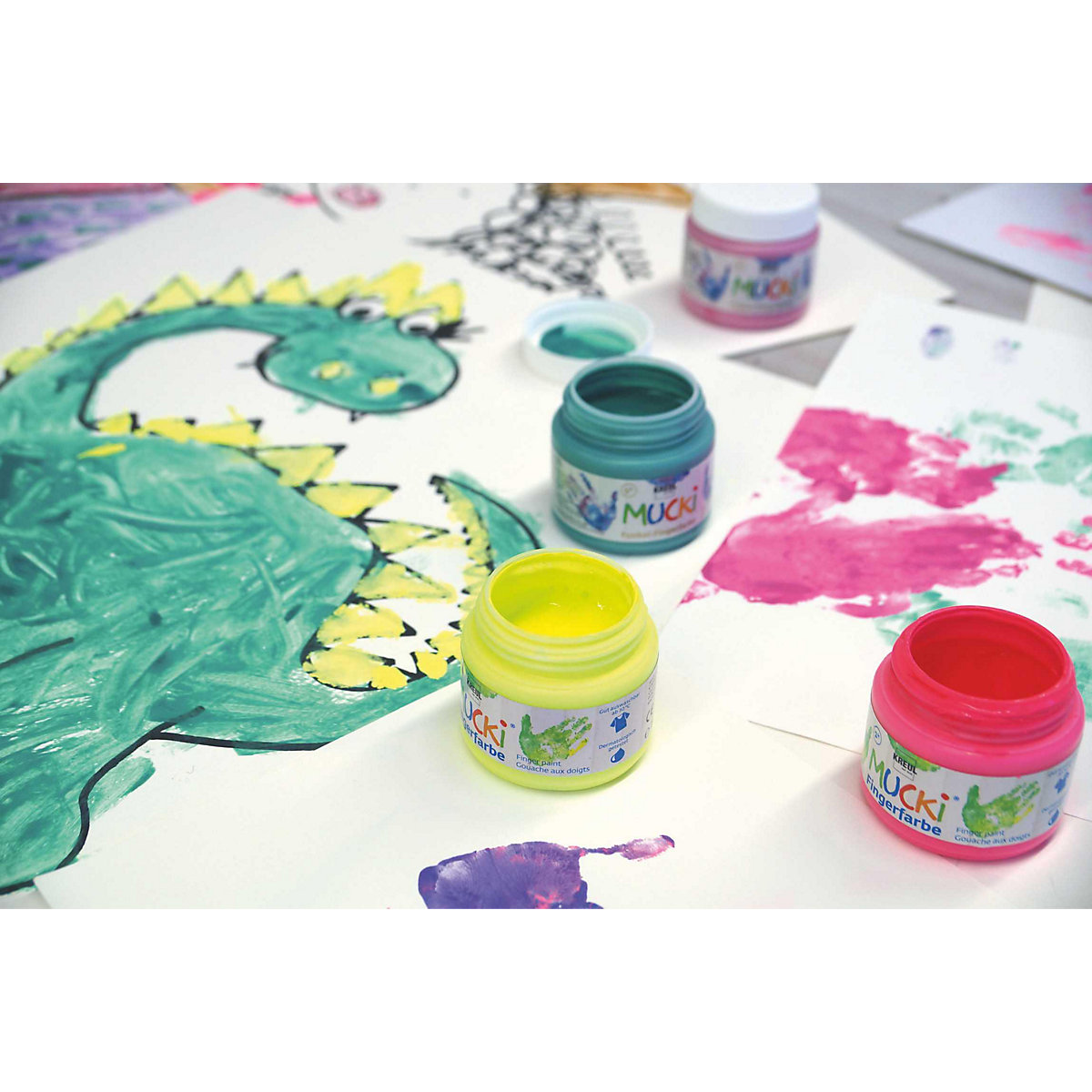 MUCKI Quietsch Fingerfarbe 150ml 4er