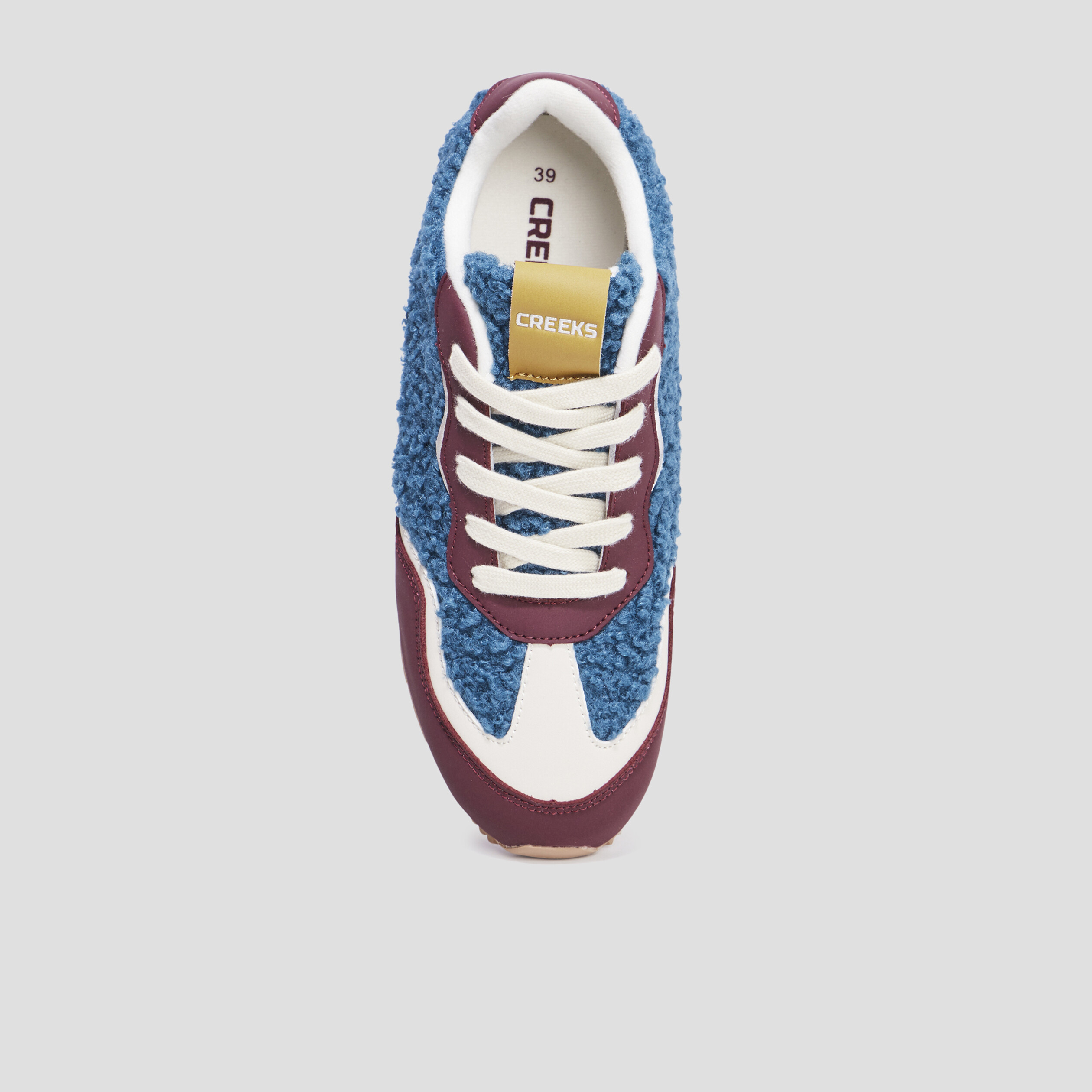 Baskets running laine de mouton Creeks bleu femme | La Halle