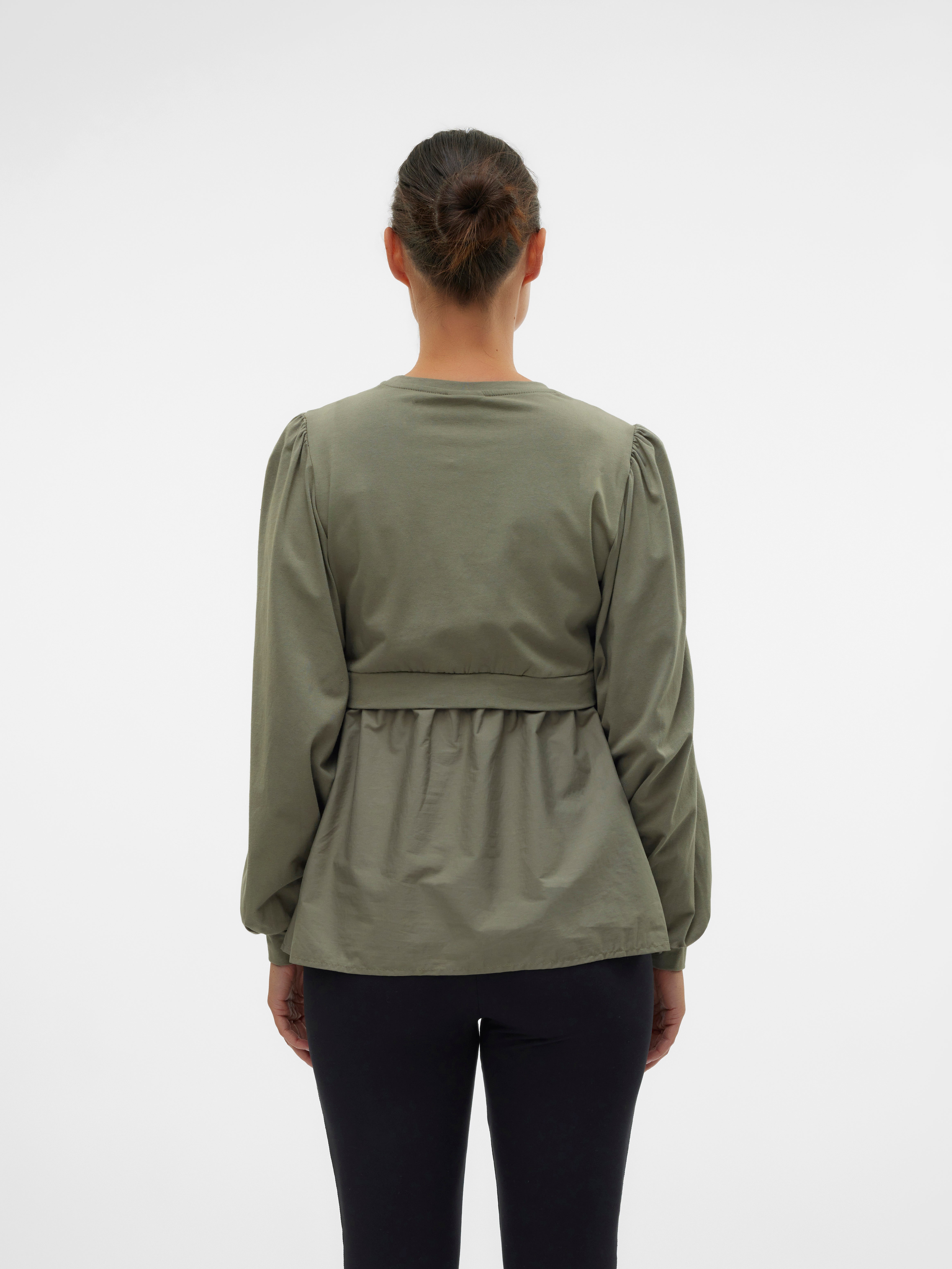 Normal geschnitten Rundhals Top