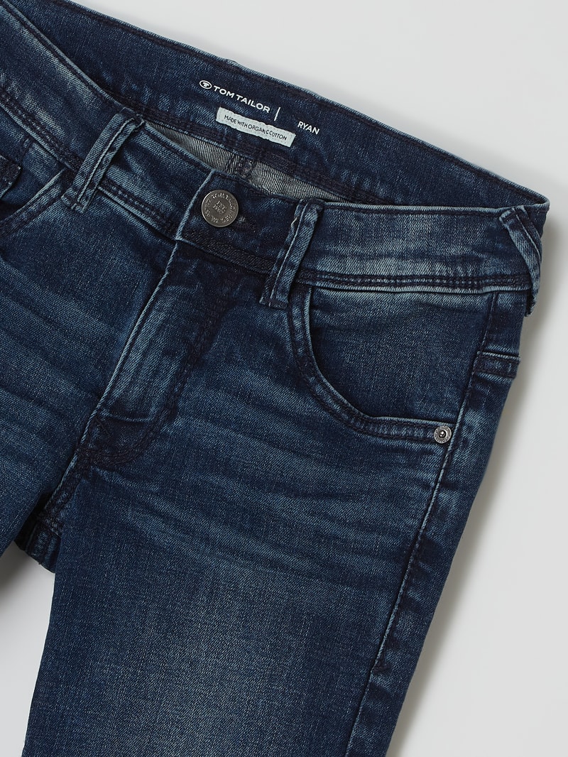 Skinny Fit Jeans mit Stretch-Anteil Modell 'Ryan' in jeans