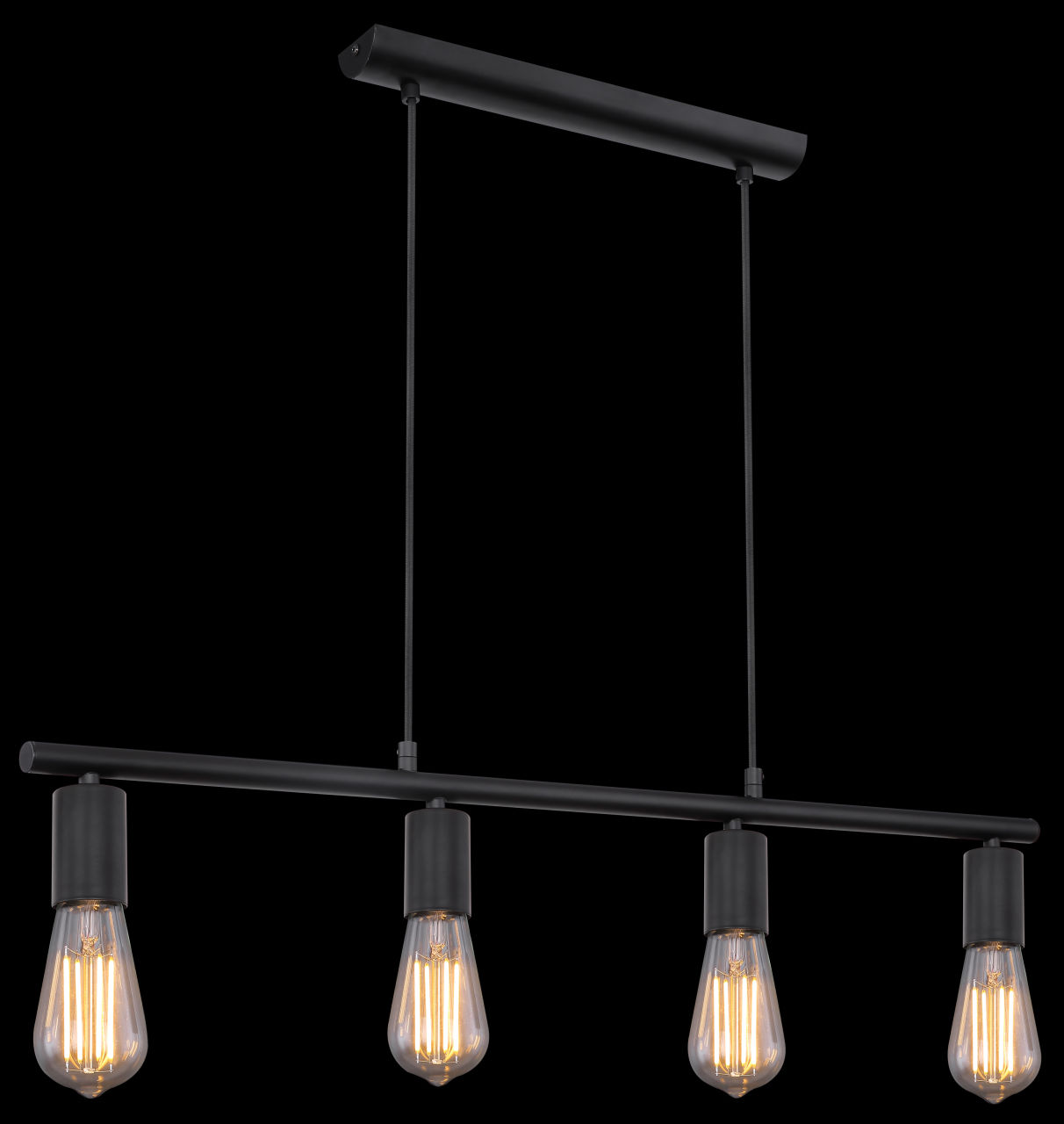Globo Lighting - MARTHA - Hängeleuchte Metall schwarz, 4x E27