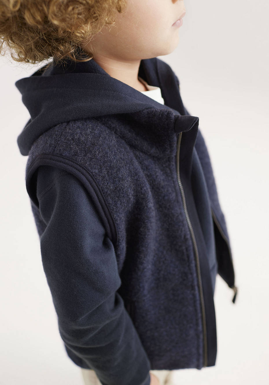 Wollfleece-Weste aus reiner Bio-Merinowolle