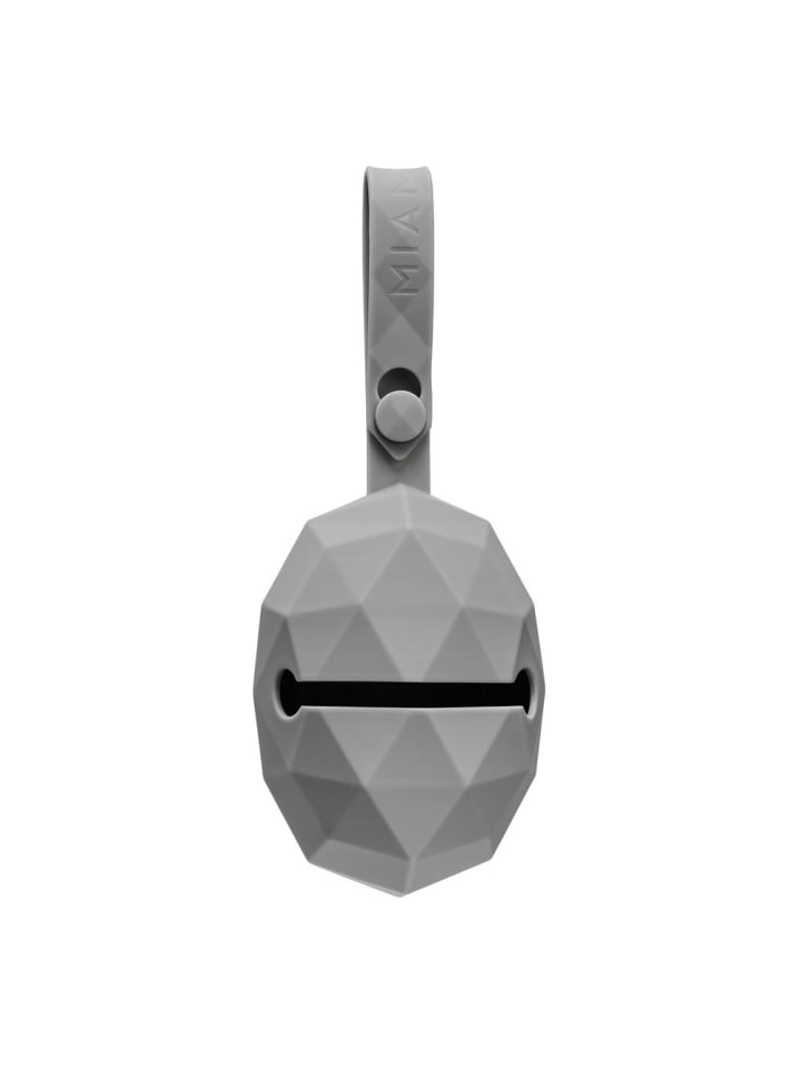 MiaMia Silikon-Schnullerbox / Schnullerhalter - Diamant - in grau günstig kaufen onesize