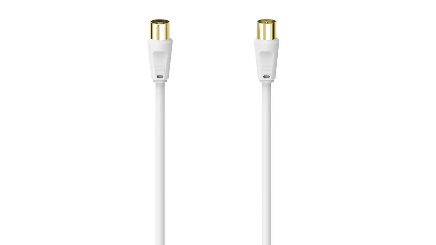 Hama Antennen-Kabel, Koax-Stecker - Koax-Kupplung, vergoldet, 5,0 m, 100 dB
