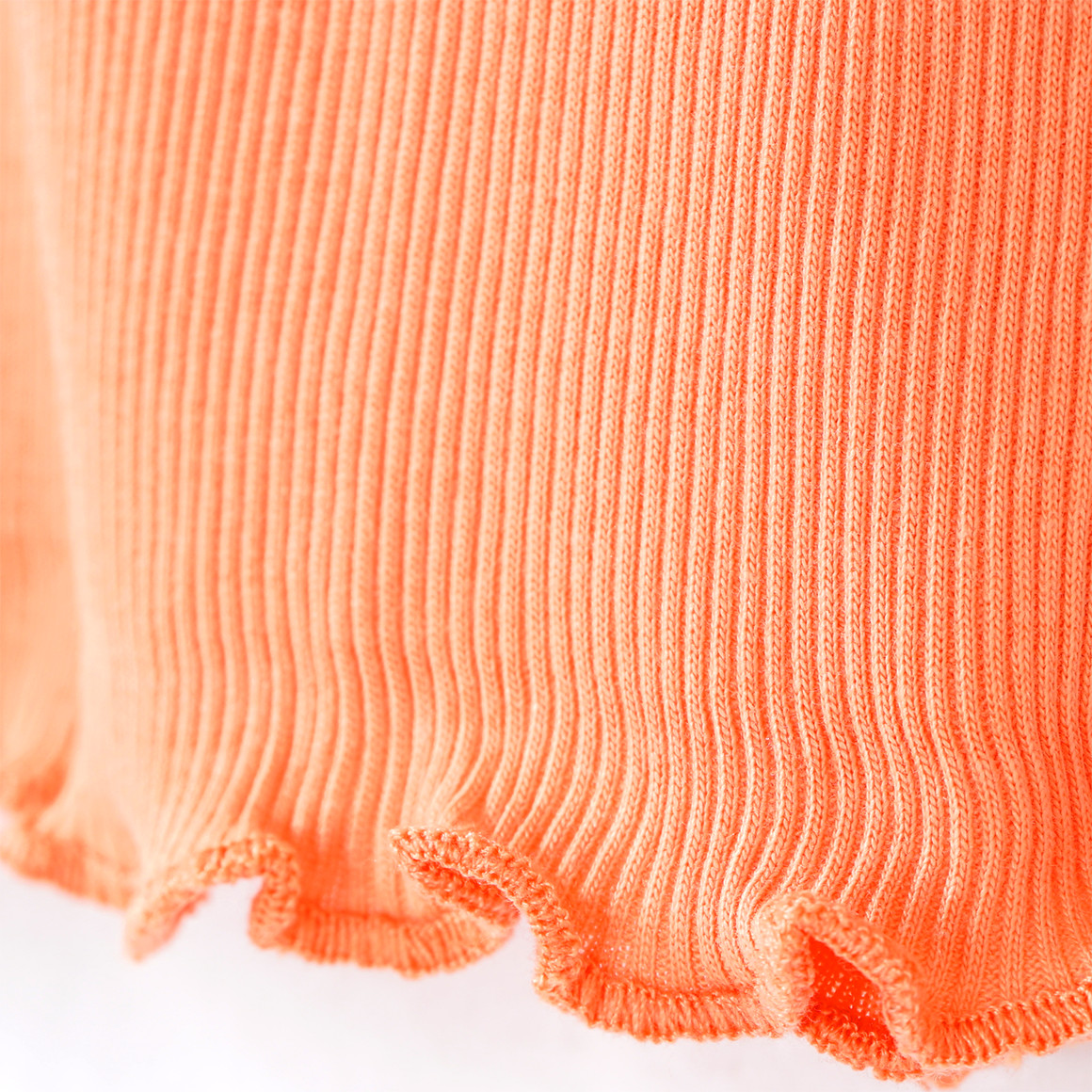 Mädchen Langarmshirt mit Rippstruktur