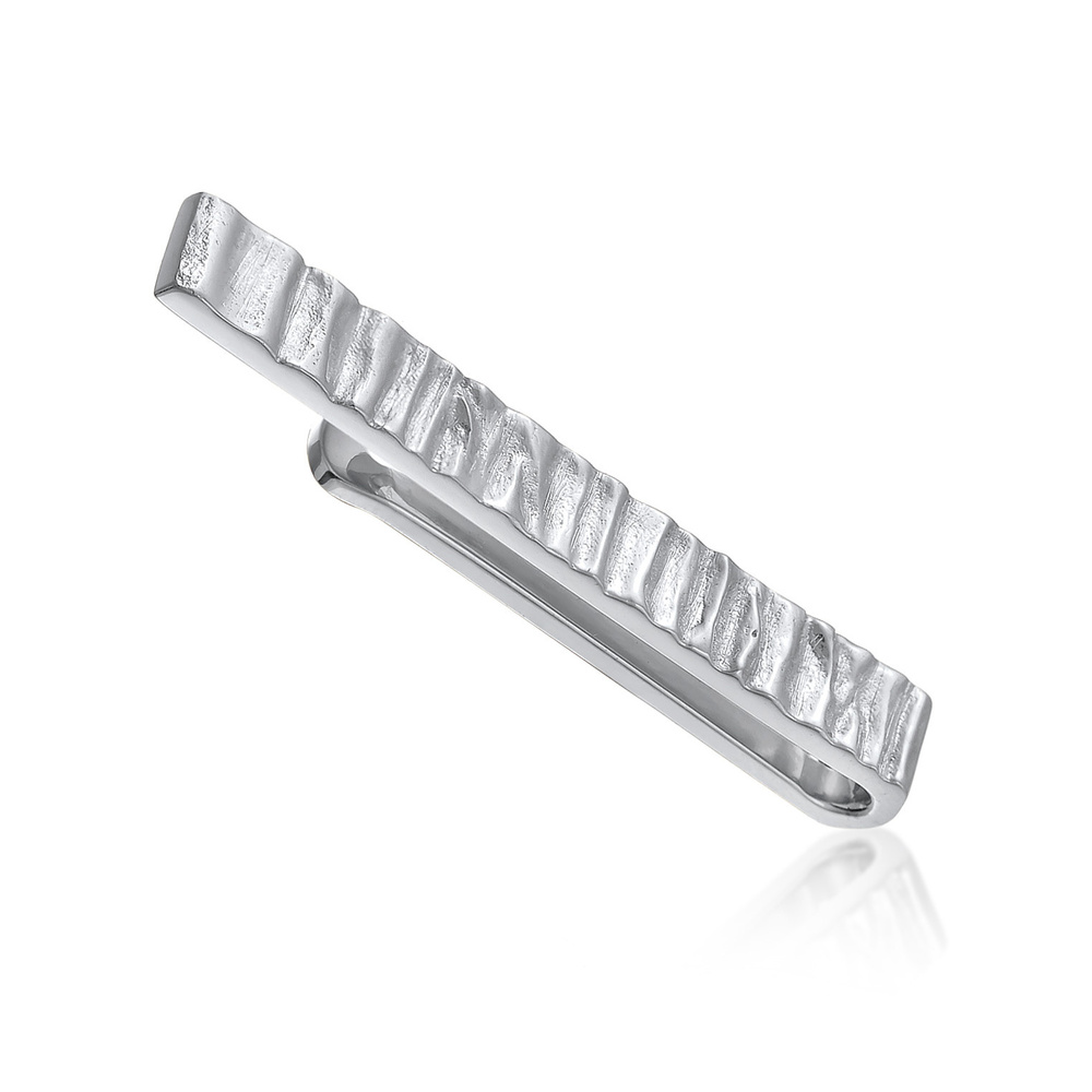 KUZZOI KUZZOI Épingle de Cravate Hommes tendance organique structuré en argent sterling  Bijoux