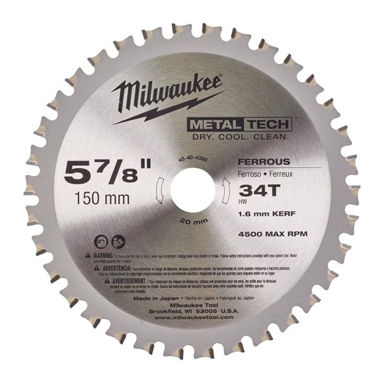 Lamă de ferăstrău Milwaukee Accessories 48404080 pentru metal 150 x 20 x 34 dinți