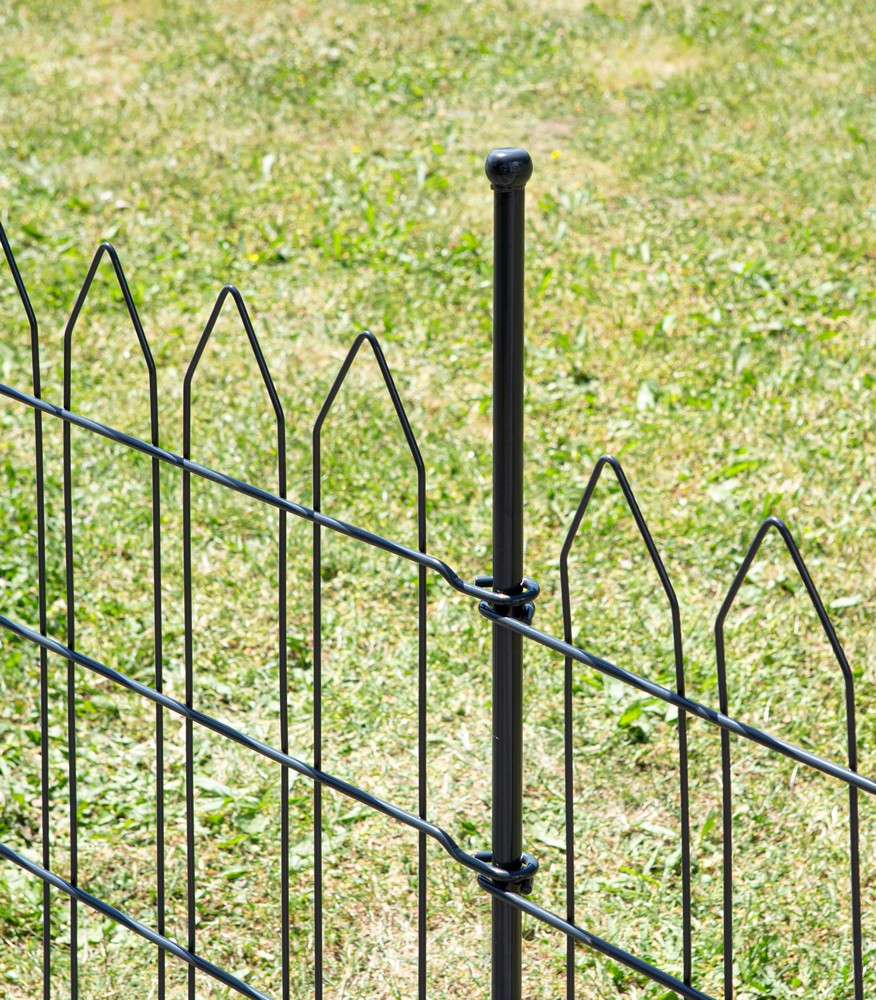 Powertec Garden Zaun-4er Set, ca. 1000 x 800 mm - Grau, 21FS03