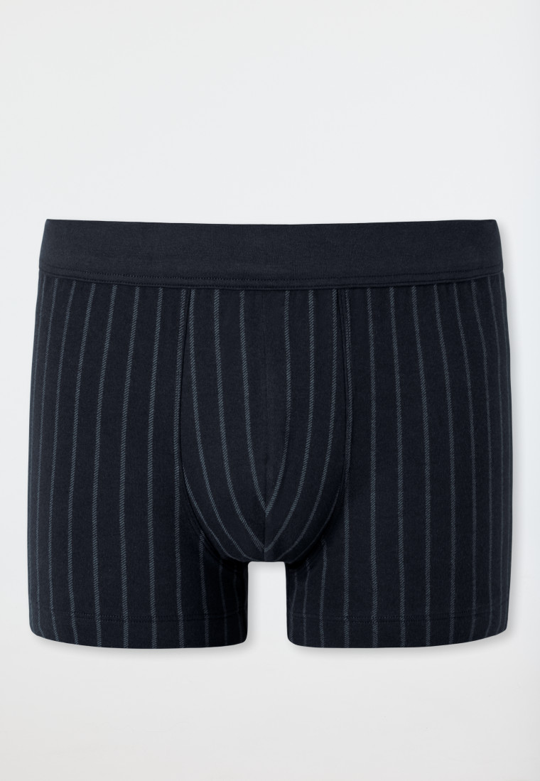 Shorts gestreift nachtblau - Fine Interlock