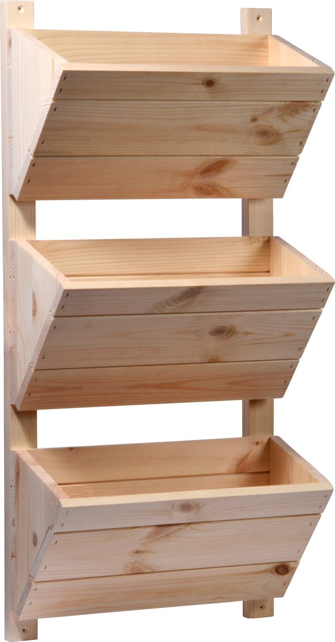 dobar 3-stufiges Wand-Pflanzbeet, Natur