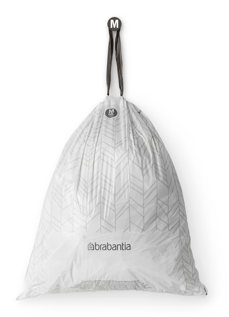 Sacs poubelle Brabantia PerfectFit, code M, 60 litres, lot de 6 x 20 pièces