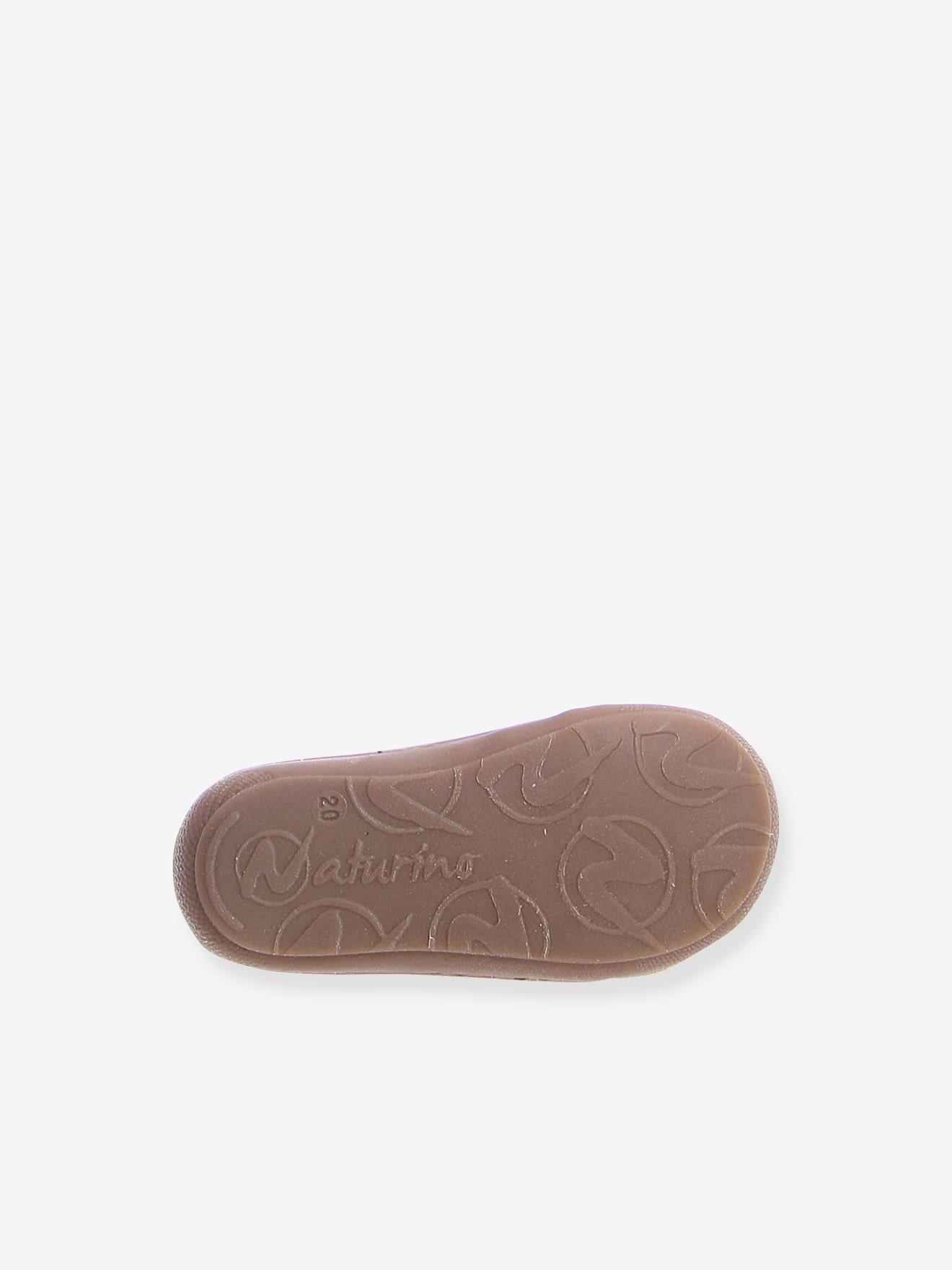 Naturino Mädchen Baby Lauflernschuhe COCOON NATURINO - rosa getupft glanzeffekt