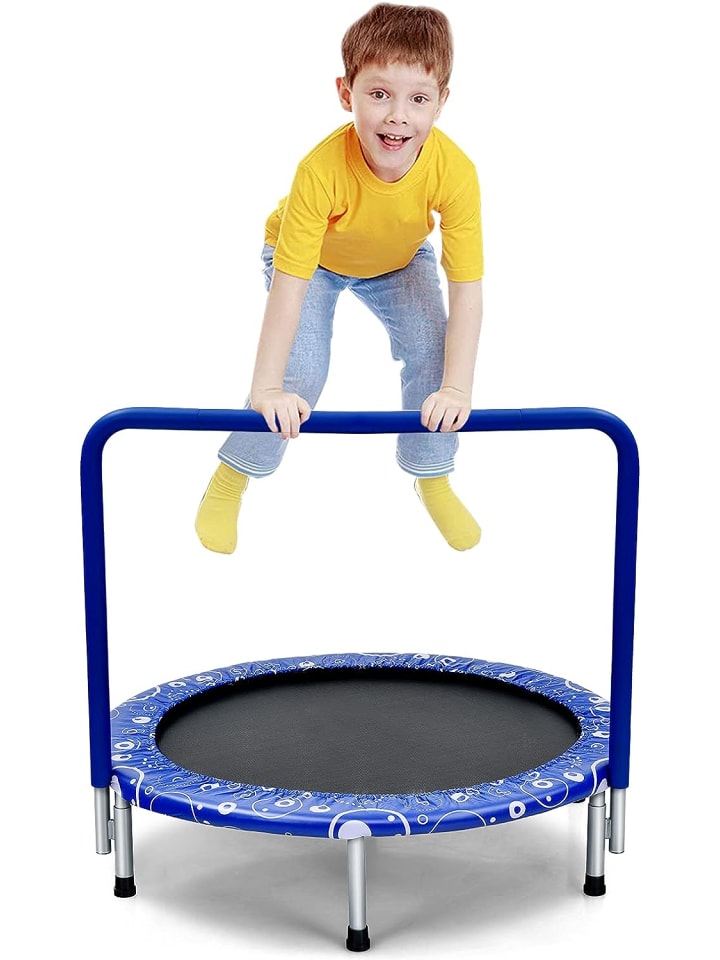 COSTWAY Mini Trampolin in Blau günstig kaufen 92 cm