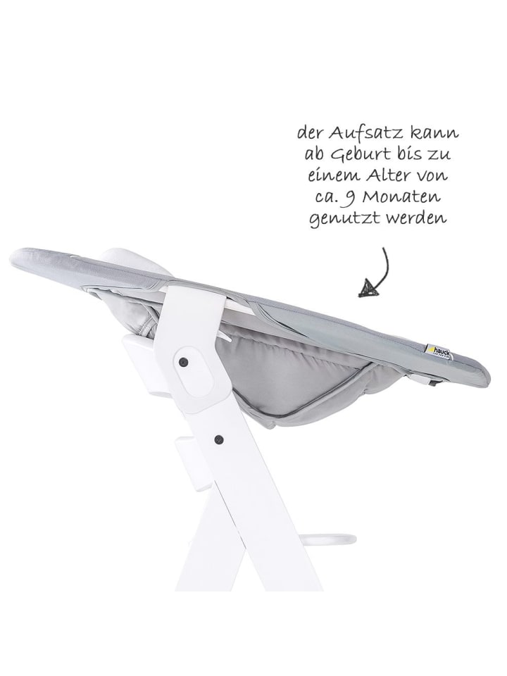 Hauck Alpha Plus White Newborn Set - 3-tlg. Hochstuhl in weiss,grau günstig kaufen onesize