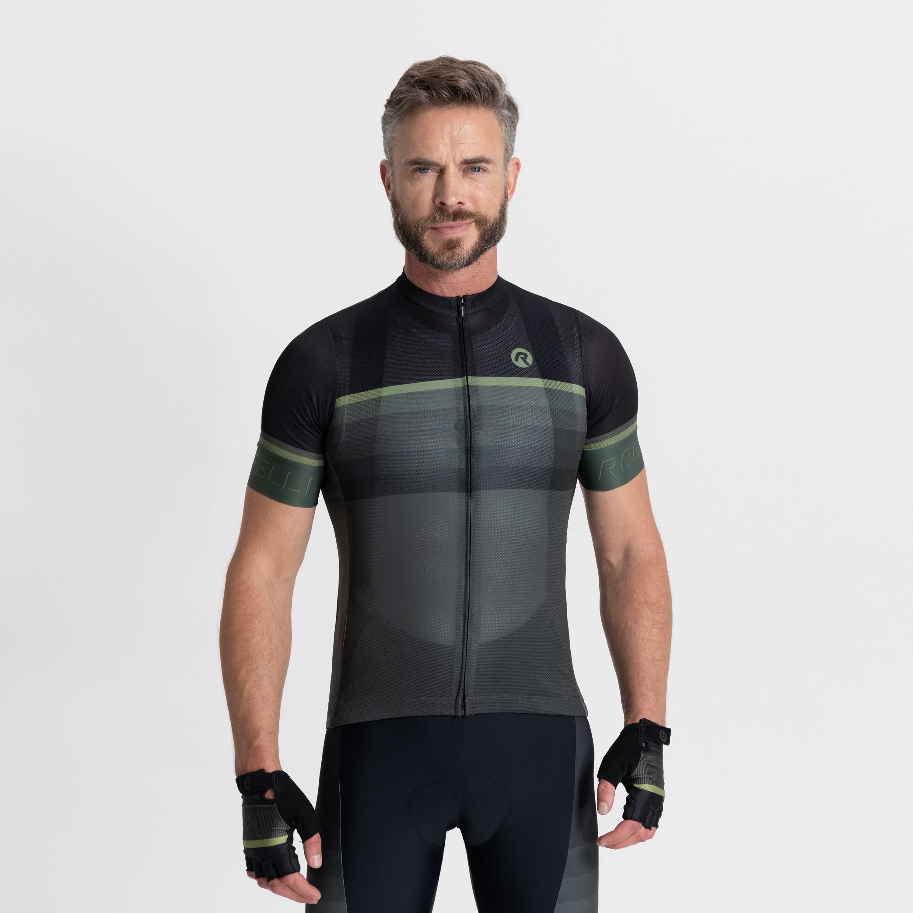 Rogelli Hero II Grün/Schwarz Herren Radtrikot Kurzarm