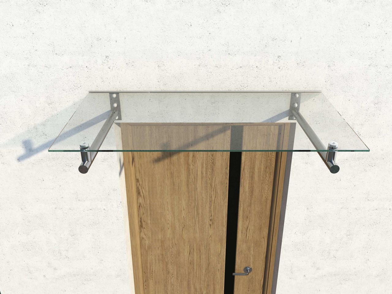 Better Home Edelstahlvordach mit Sicherheitsglas /Überdachung/Vordächer/Türvordach HD 120 cm