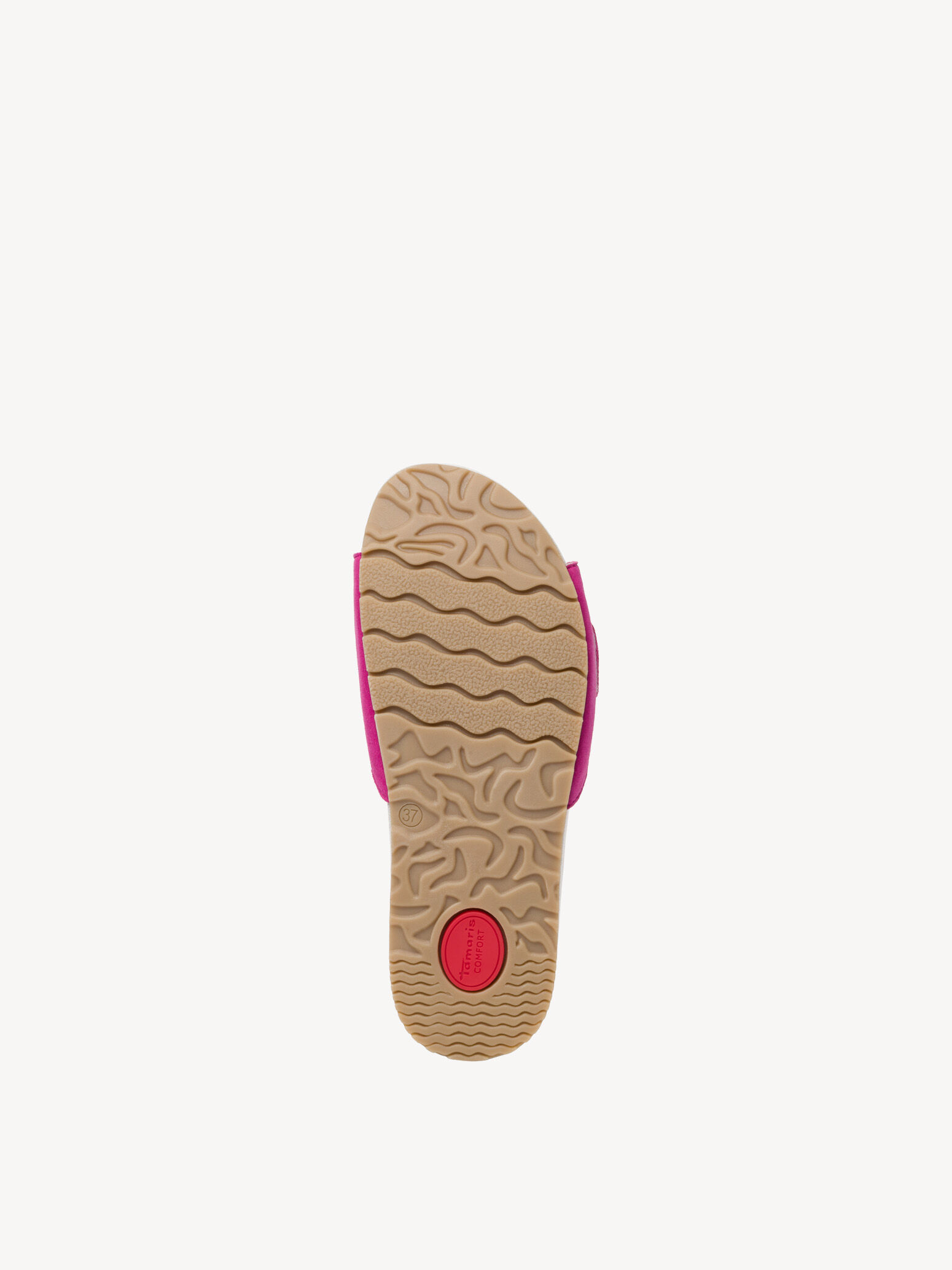 Mule en cuir - rose fuchsia