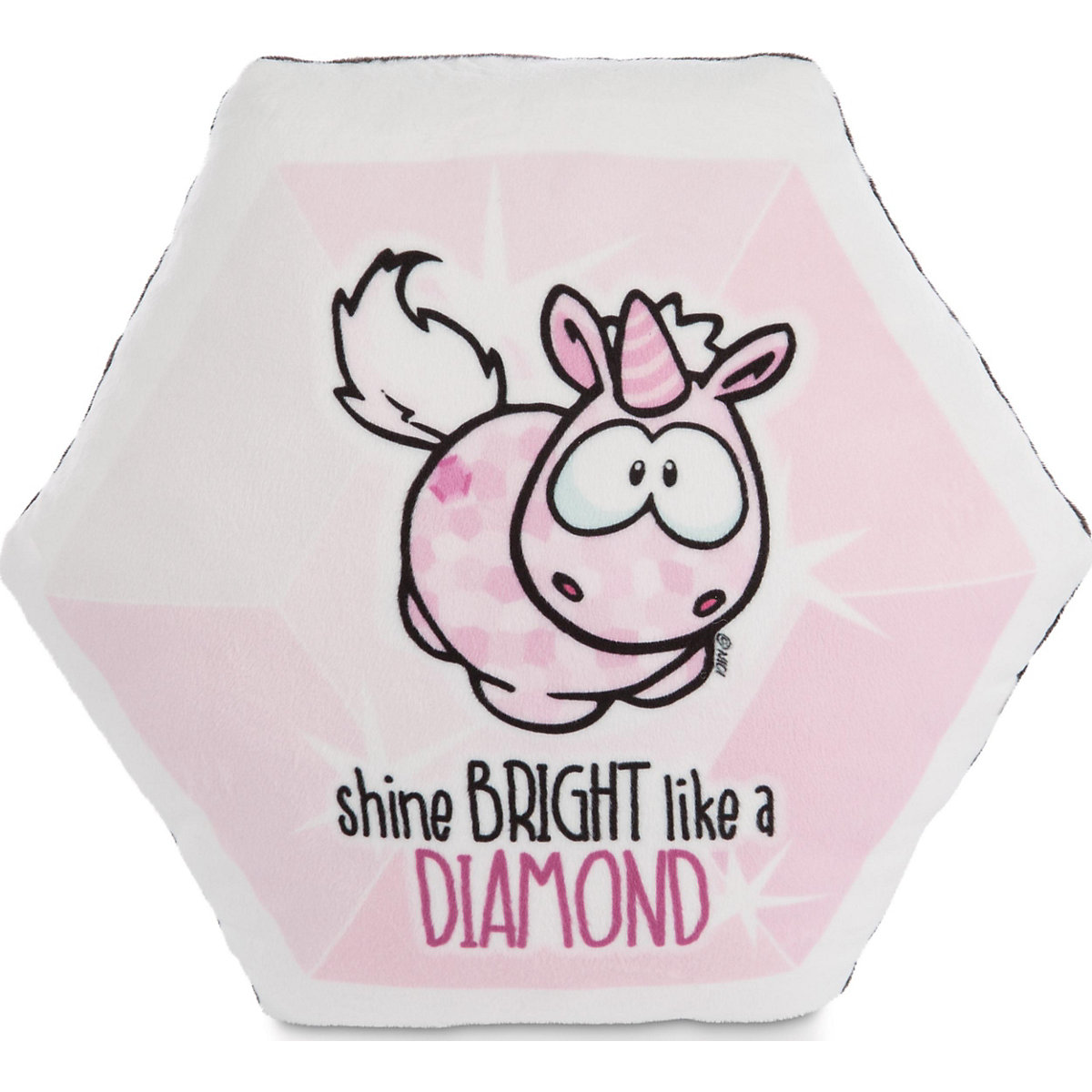 Kissen diamantförmig Einhorn Pink Diamond 30x25cm (47638)