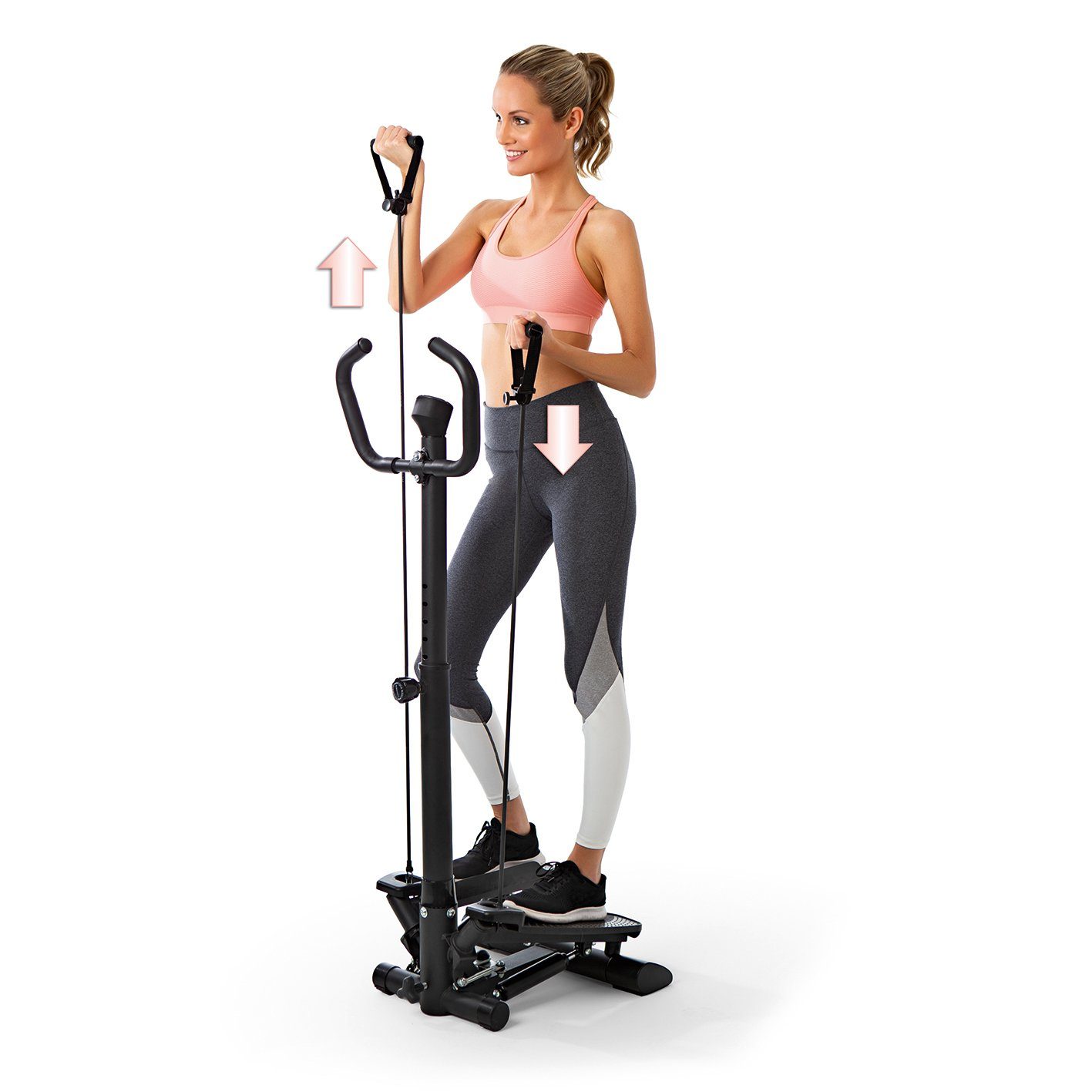 VITALmaxx Stepper Swing Stepper mit 2 Expanderbändern, Fitnesstrainer