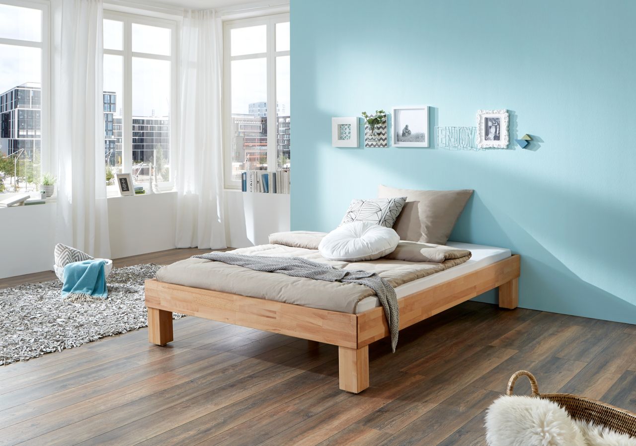 Relita Futonbett Manuela, ohne Kopfteil, 90x200 Buche massiv geölt