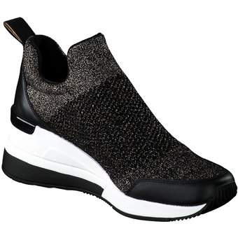 Michael Kors Willis Wedge Trainer in schwarz
