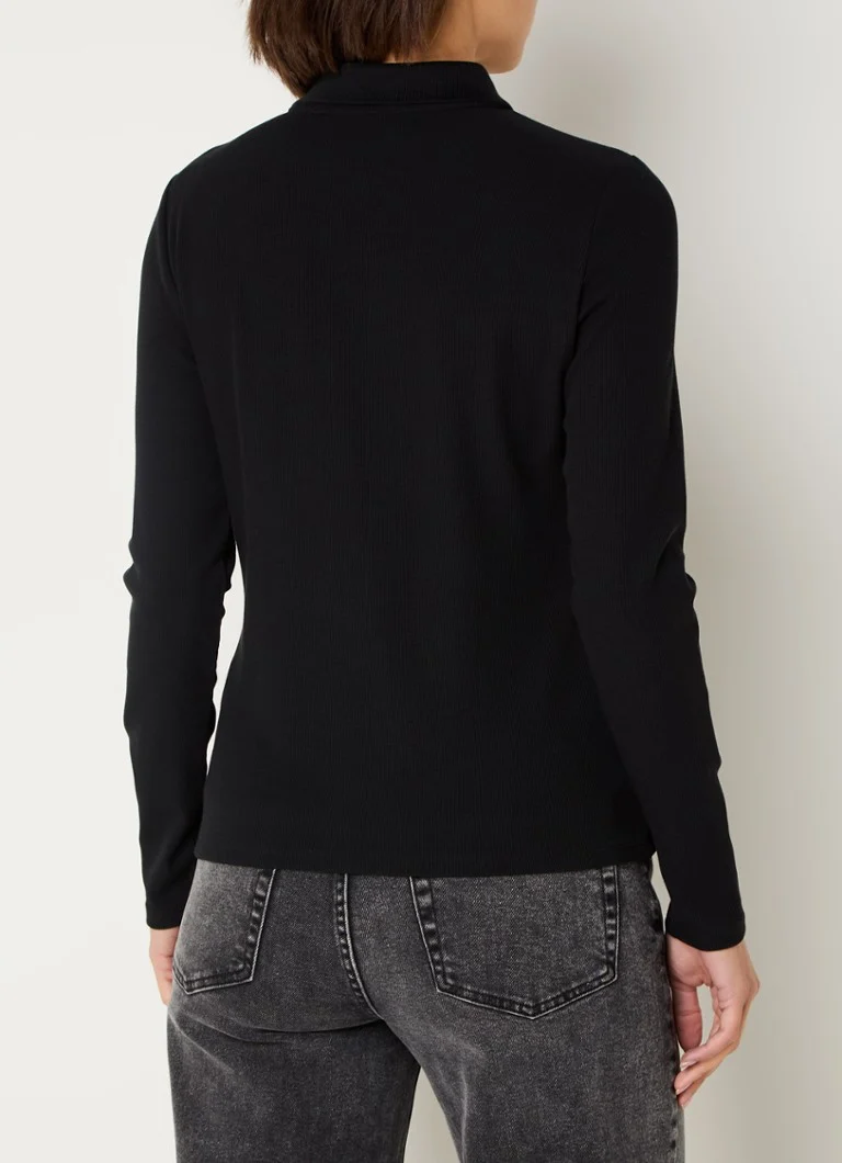 Sweter polo z prążkowanym kołnierzykiem Taifun