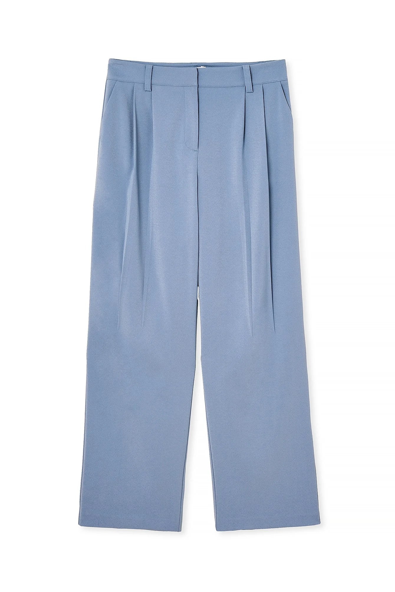 Anzughose mit niedriger Taille und Bundfalten