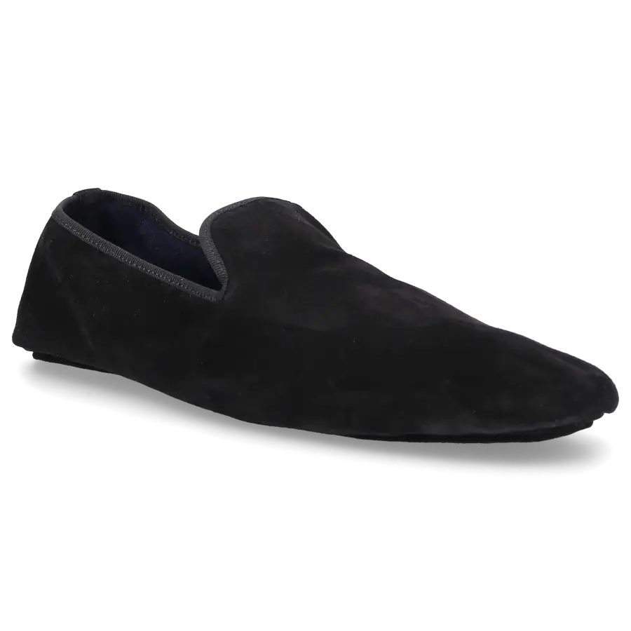 Henderson - Hausschuhe SUITE Veloursleder - schwarz