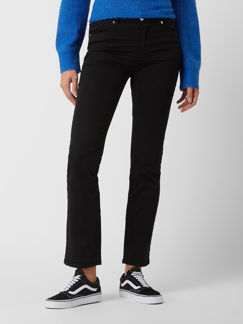 Bootcut Jeans mit Stretch-Anteil Modell 'Marla' in schwarz