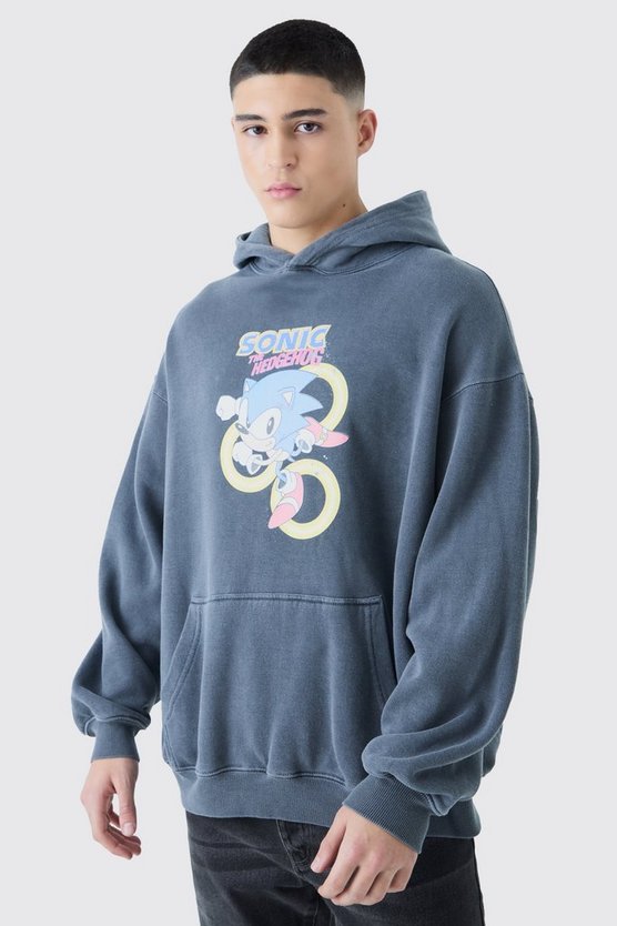 Oversize Hoodie mit lizenziertem Sonic Print