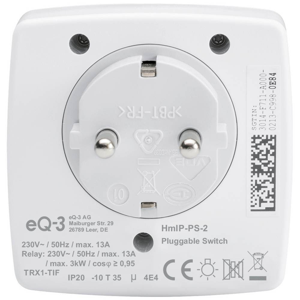 Homematic IP Smart Home Funk Steckdose HMIP-PS 2 Smart-Home-Steuerelement