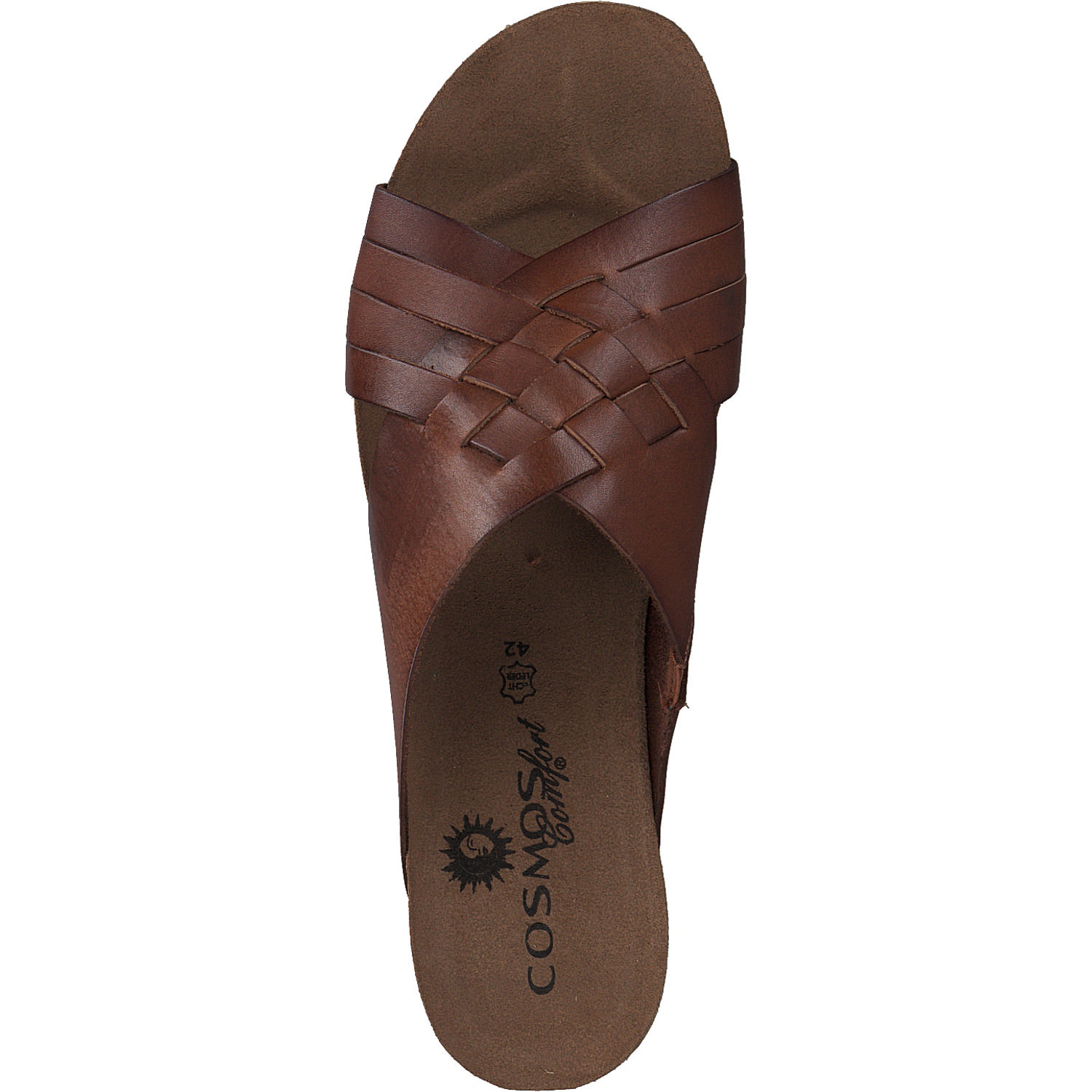 Cosmos Comfort 6106704, Plateau-Pantoletten, kastanie
