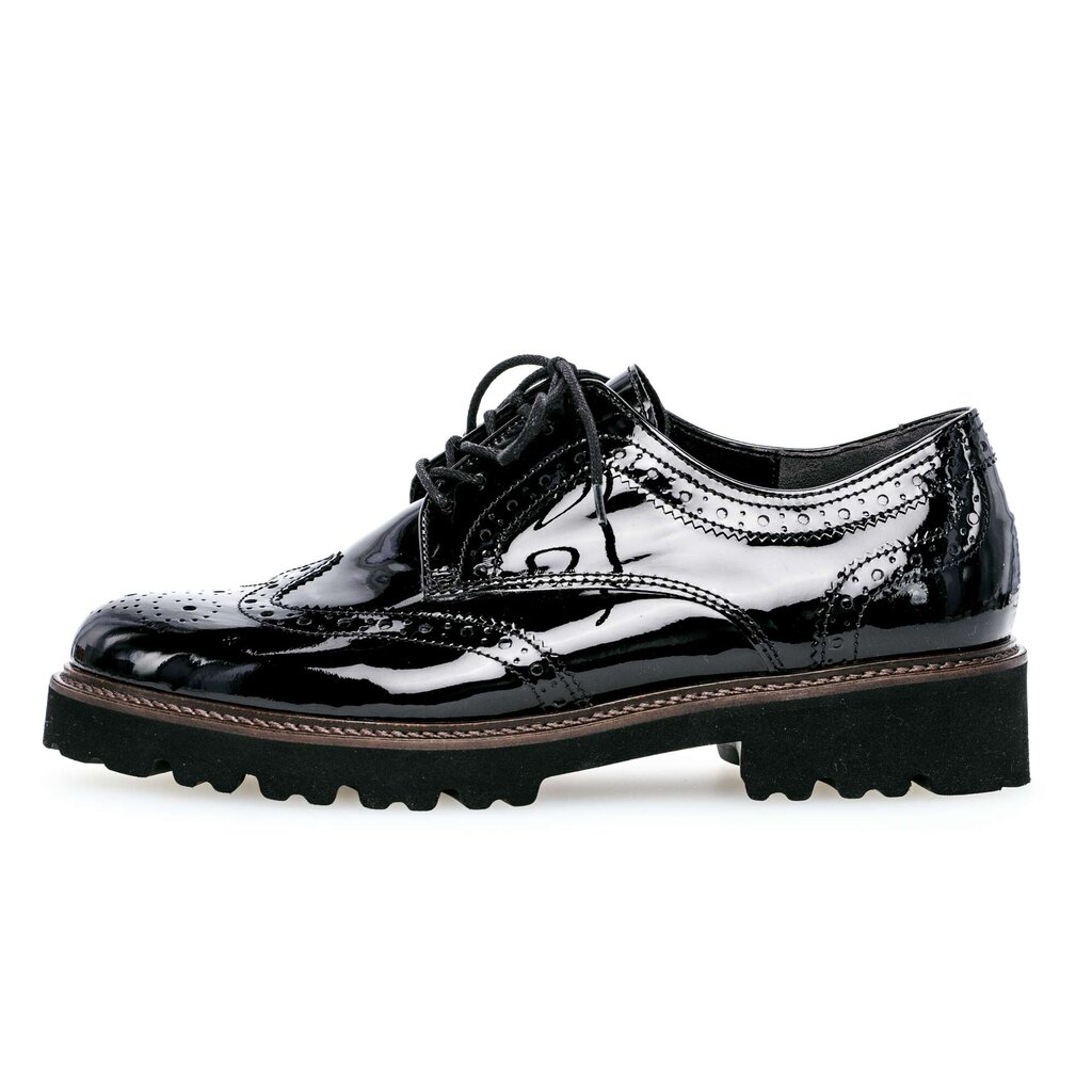 Gabor fashion Schnürschuh schwarz