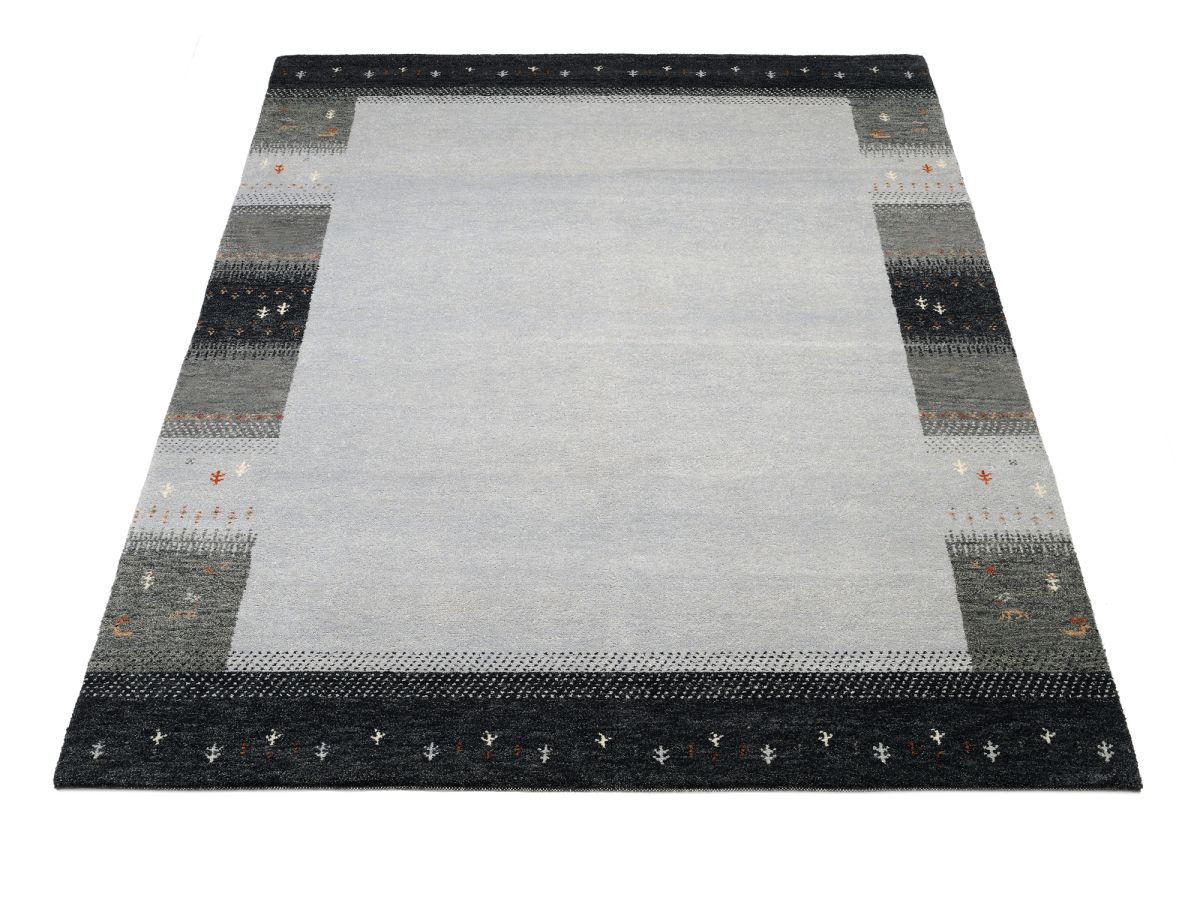 Teppich aus Indien Intense Mala Grau 70 x 140 cm