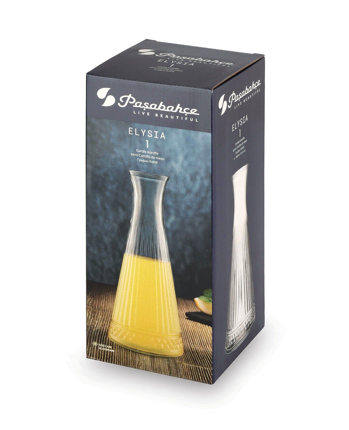 Pasabahce Gläser-Set Elysia 80403, Glas, Wasser Karaffe 940ml 80403