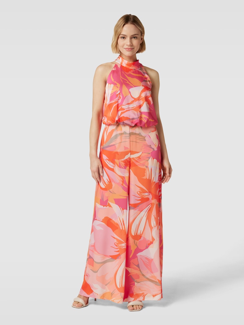Jumpsuit mit Allover-Muster in orange